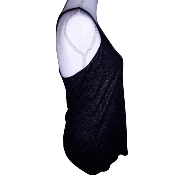 DECREE womens Black Shimmer Racer back Size L - Picture 4 of 10